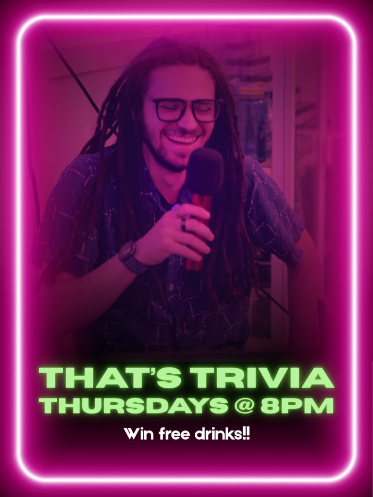 Event poster for trivia nights